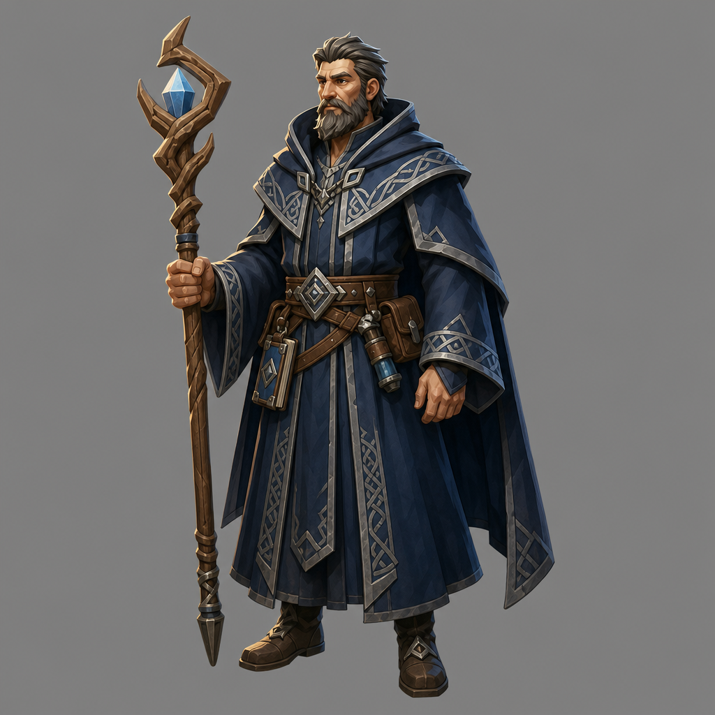 Robed Mage Figure